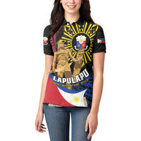 Personalized Lapulapu The First Filipino Hero Women Polo Shirt Polynesian Pattern LT01 - Polynesian Pride