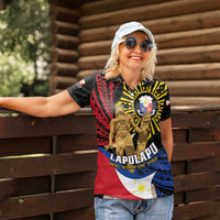 Personalized Lapulapu The First Filipino Hero Women Polo Shirt Polynesian Pattern LT01 - Polynesian Pride