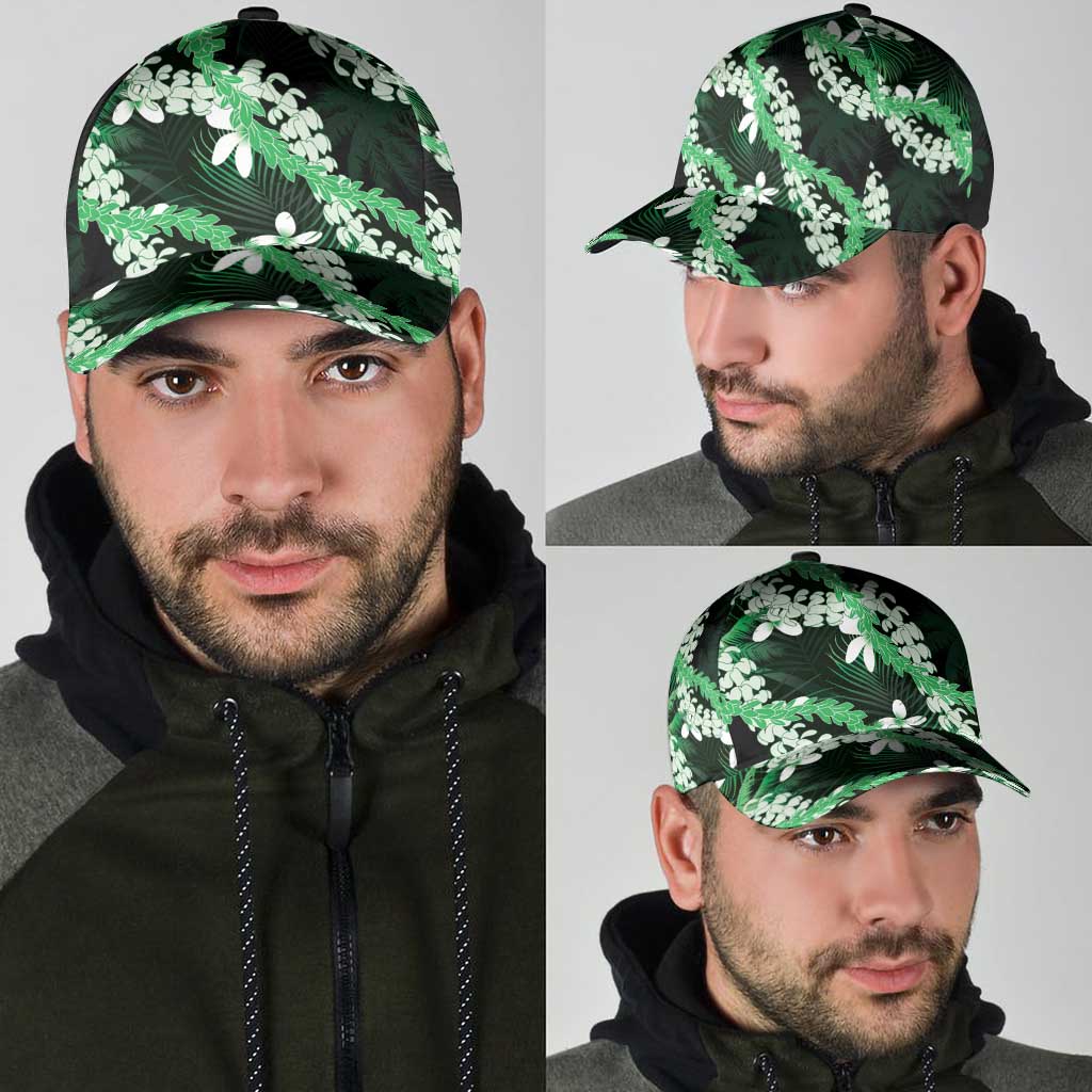 Puakenikeni Maile Lei Classic Cap Frangipani Green Tropical Leaves LT01 - Polynesian Pride