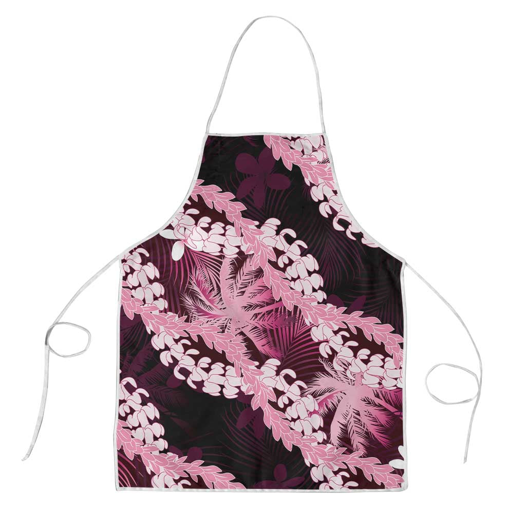 Puakenikeni Maile Lei Apron Frangipani Pink Tropical Leaves LT01 Pink - Polynesian Pride