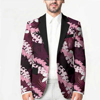 Puakenikeni Maile Lei Blazer Frangipani Pink Tropical Leaves LT01 - Polynesian Pride