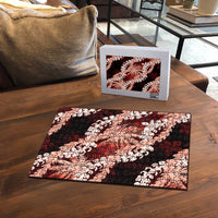 Puakenikeni Maile Lei Puzzle Frangipani Red Tropical Leaves LT01 - Polynesian Pride