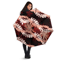 Puakenikeni Maile Lei Umbrella Frangipani Red Tropical Leaves LT01 - Polynesian Pride