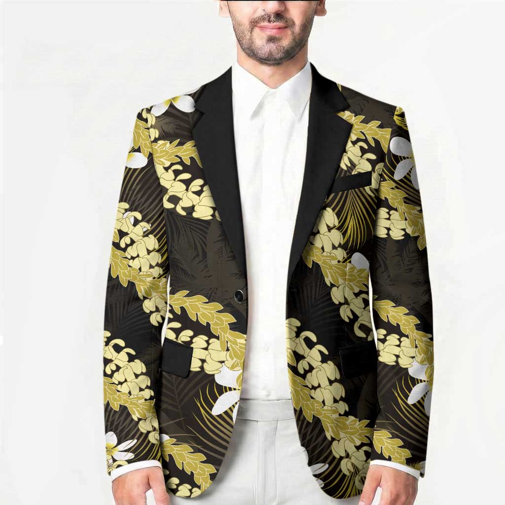 Puakenikeni Maile Lei Blazer Frangipani Yellow Tropical Leaves LT01 - Polynesian Pride