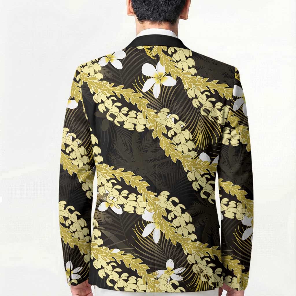 Puakenikeni Maile Lei Blazer Frangipani Yellow Tropical Leaves LT01 - Polynesian Pride