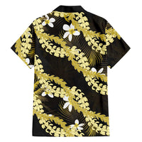 Puakenikeni Maile Lei Hawaiian Shirt Frangipani Yellow Tropical Leaves LT01 - Polynesian Pride