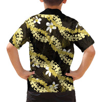 Puakenikeni Maile Lei Hawaiian Shirt Frangipani Yellow Tropical Leaves LT01 - Polynesian Pride