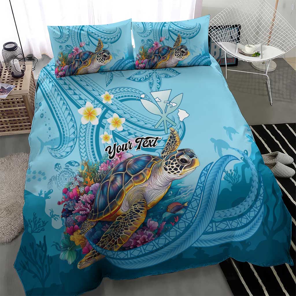 Personalized Hawaii Sea Turtle Bedding Set Hawaii Map Ocean Vibes LT01 - Polynesian Pride
