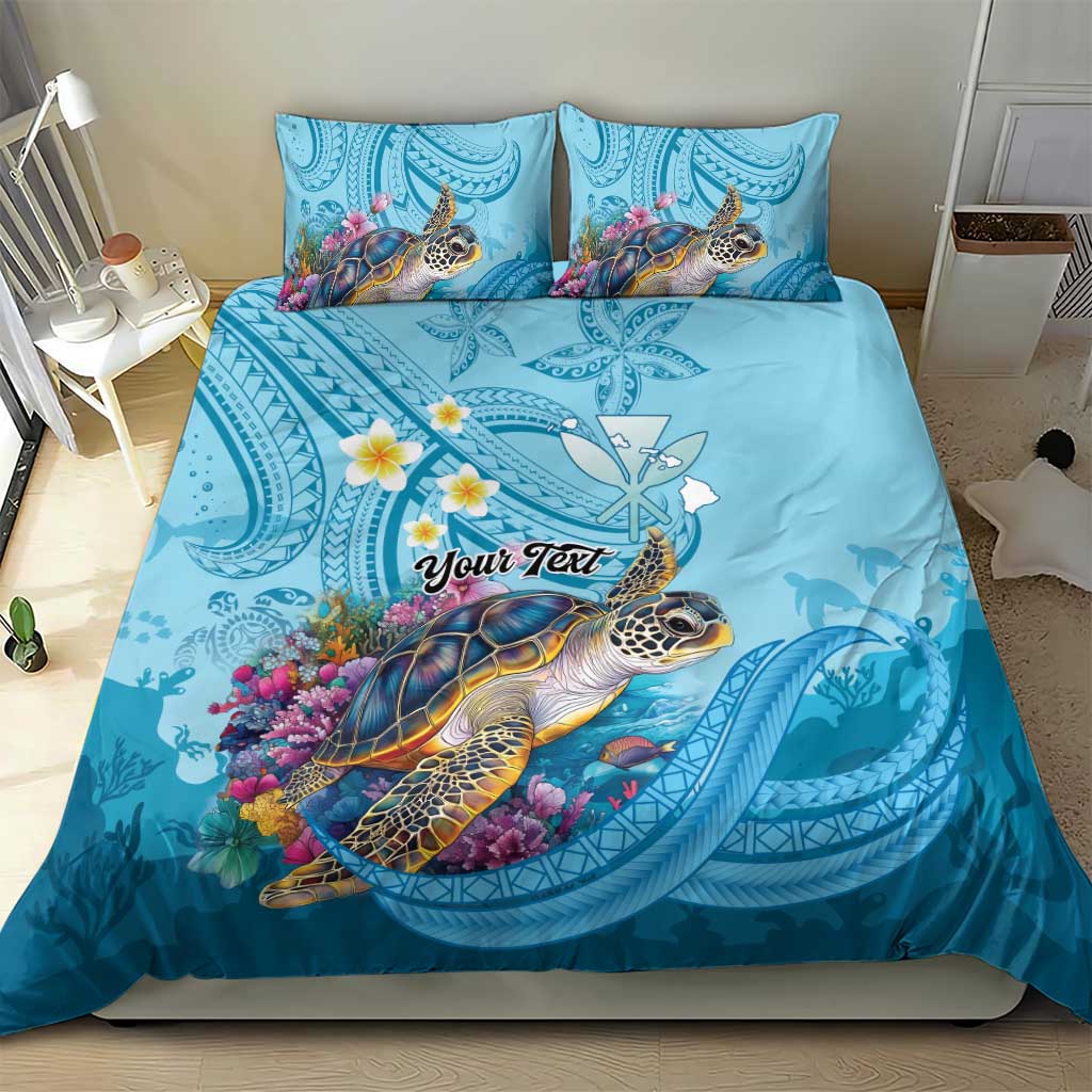 Personalized Hawaii Sea Turtle Bedding Set Hawaii Map Ocean Vibes LT01 - Polynesian Pride