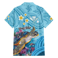 Personalized Hawaii Sea Turtle Hawaiian Shirt Hawaii Map Ocean Vibes LT01 - Polynesian Pride