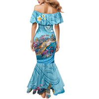 Personalized Hawaii Sea Turtle Mermaid Dress Hawaii Map Ocean Vibes LT01 - Polynesian Pride