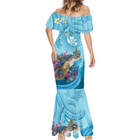 Personalized Hawaii Sea Turtle Mermaid Dress Hawaii Map Ocean Vibes LT01 - Polynesian Pride