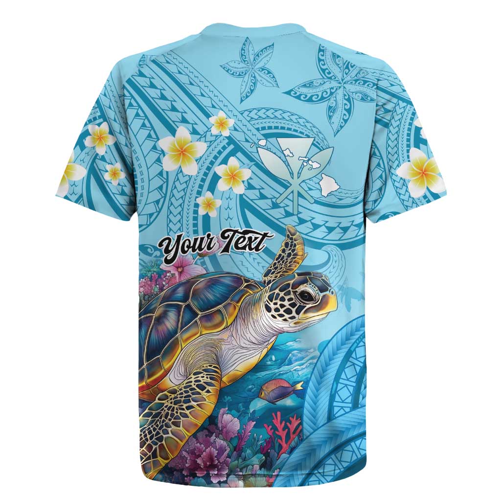 Personalized Hawaii Sea Turtle Rugby Jersey Hawaii Map Ocean Vibes LT01 - Polynesian Pride