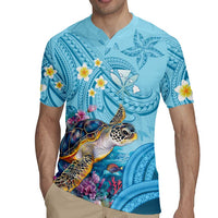 Personalized Hawaii Sea Turtle Rugby Jersey Hawaii Map Ocean Vibes LT01 - Polynesian Pride