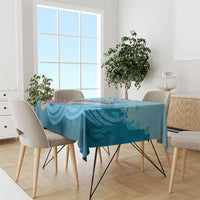 Personalized Hawaii Sea Turtle Tablecloth Hawaii Map Ocean Vibes LT01 - Polynesian Pride