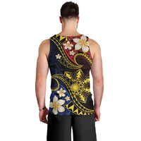 Philippines Spirit Tribal Sun Plumeria Men Tank Top Red And Blue Polynesian Pattern LT01 - Polynesian Pride
