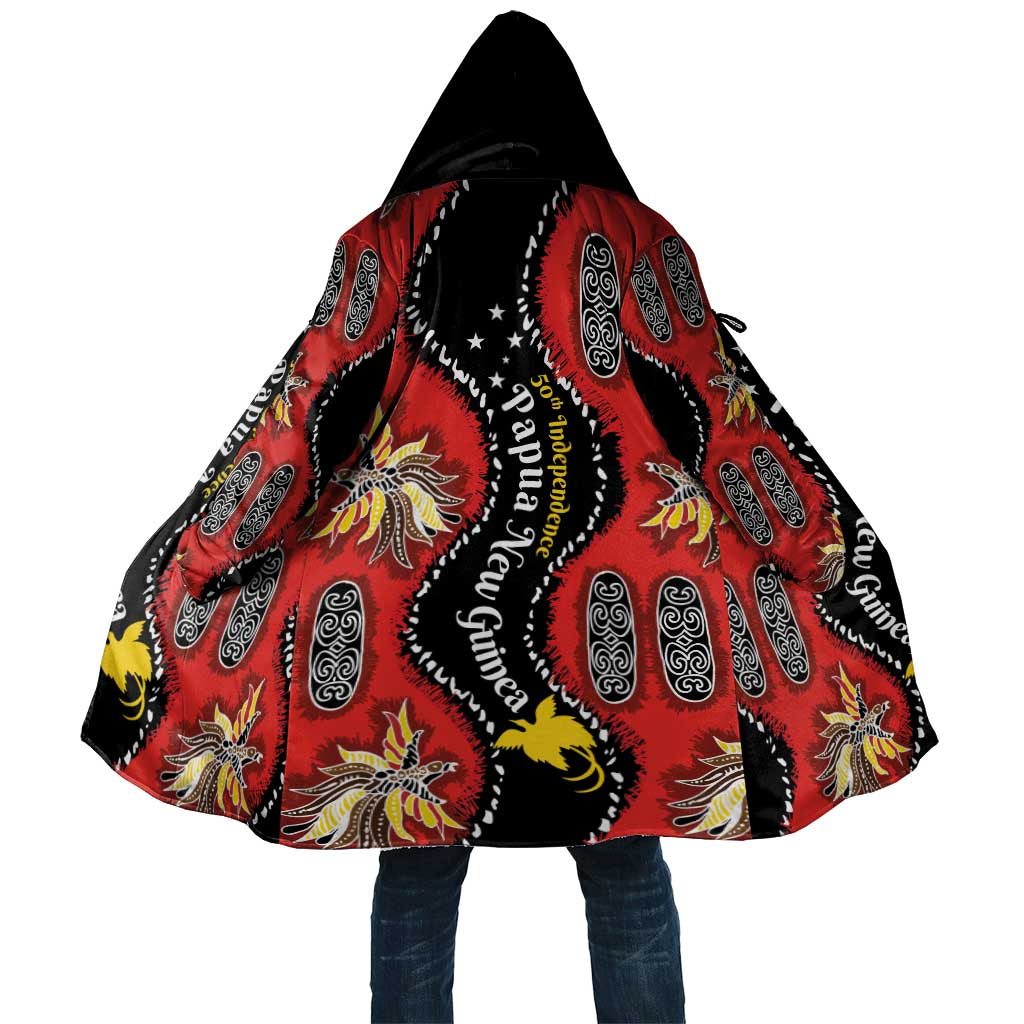 Papua New Guinea 50th Independence Cloak PNG Batik Pattern LT01 Unisex Red - Polynesian Pride
