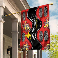 Papua New Guinea 50th Independence Garden Flag PNG Batik Pattern LT01 House Flag Red - Polynesian Pride