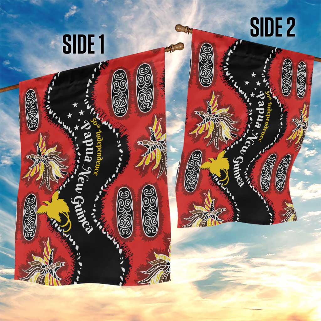 Papua New Guinea 50th Independence Garden Flag PNG Batik Pattern LT01 - Polynesian Pride