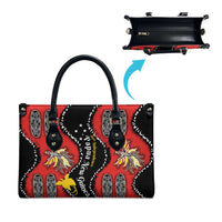 Papua New Guinea 50th Independence Leather Bag PNG Batik Pattern LT01 - Polynesian Pride