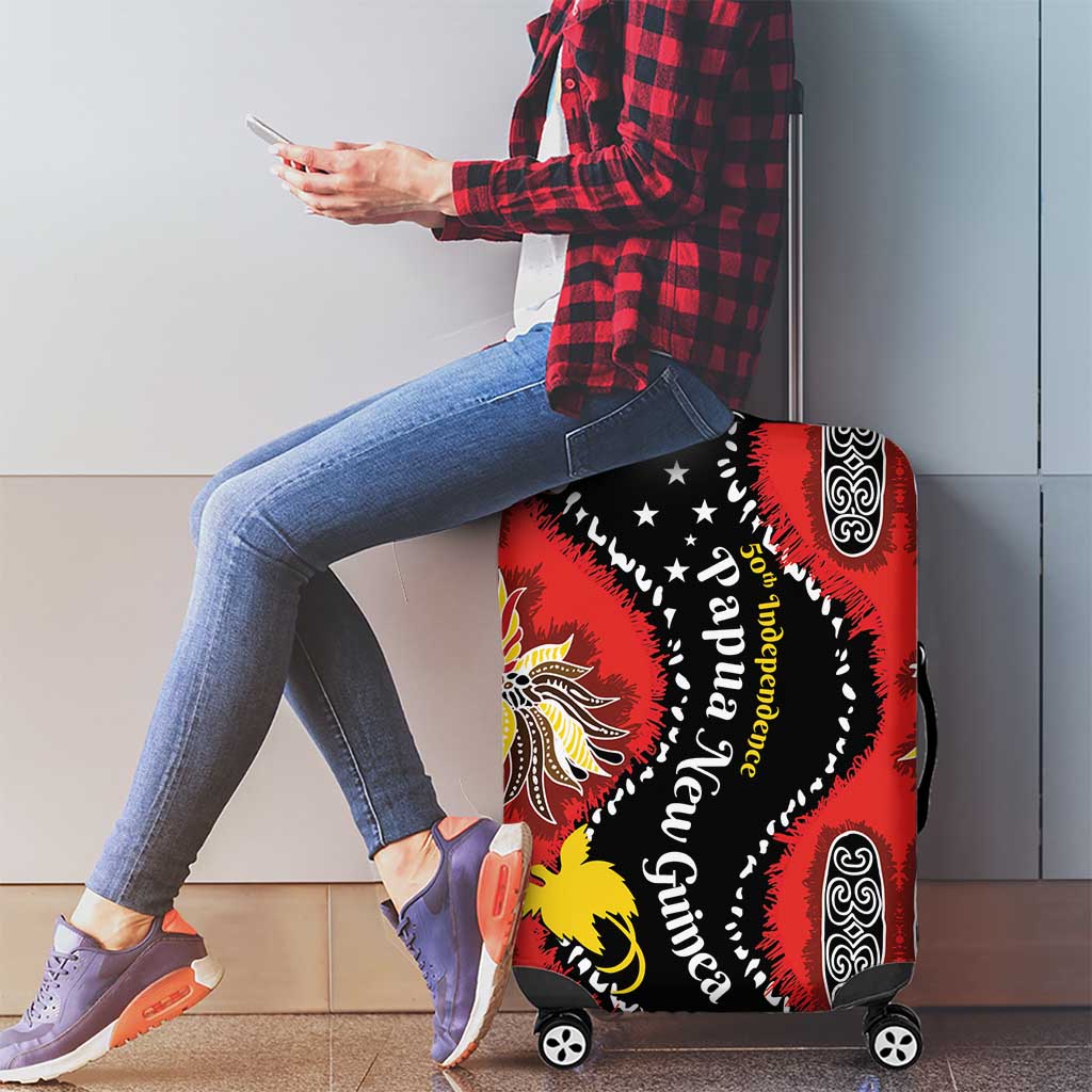 Papua New Guinea 50th Independence Luggage Cover PNG Batik Pattern LT01 - Polynesian Pride