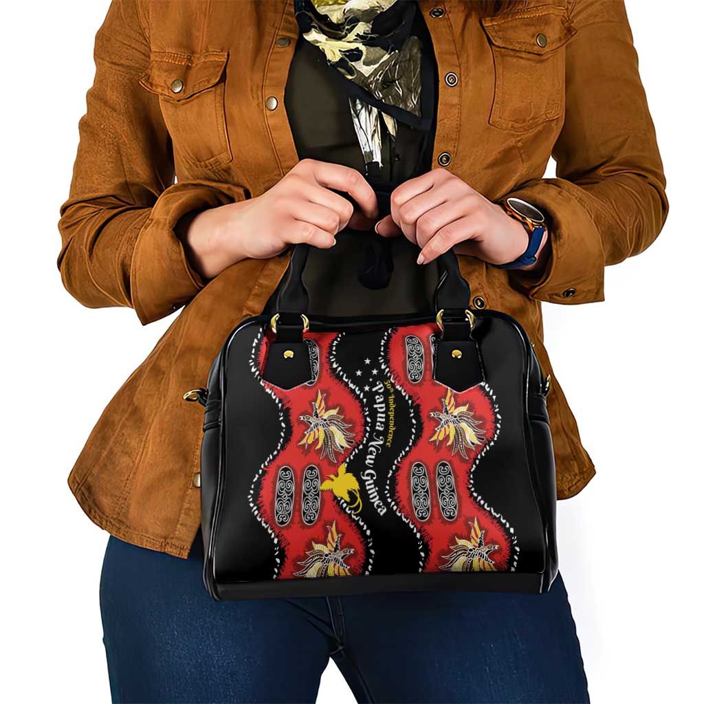 Papua New Guinea 50th Independence Shoulder Handbag PNG Batik Pattern LT01 - Polynesian Pride