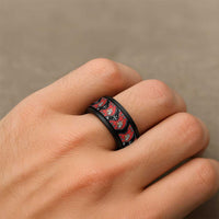 Papua New Guinea 50th Independence Spinner Ring PNG Batik Pattern LT01 - Polynesian Pride