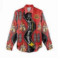 Papua New Guinea 50th Independence Women Casual Shirt PNG Batik Pattern LT01 - Polynesian Pride