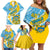 personalised-tuvalu-independence-day-family-matching-off-shoulder-short-dress-and-hawaiian-shirt-plumeria-45th-anniversary