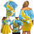 personalised-tuvalu-independence-day-family-matching-off-shoulder-short-dress-and-hawaiian-shirt-plumeria-45th-anniversary