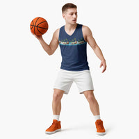 Hawaii Santa Riding Sea Turtle Basketball Jersey Mele Kalikimaka Polynesian Pattern LT01 - Polynesian Pride