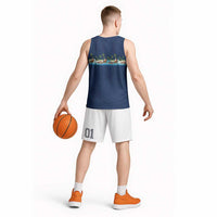 Hawaii Santa Riding Sea Turtle Basketball Jersey Mele Kalikimaka Polynesian Pattern LT01 - Polynesian Pride