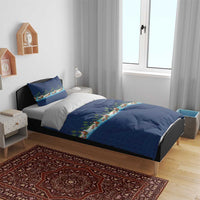 Hawaii Santa Riding Sea Turtle Bedding Set Mele Kalikimaka Polynesian Pattern LT01 - Polynesian Pride