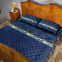 Hawaii Santa Riding Sea Turtle Quilt Bed Set Mele Kalikimaka Polynesian Pattern LT01 - Polynesian Pride