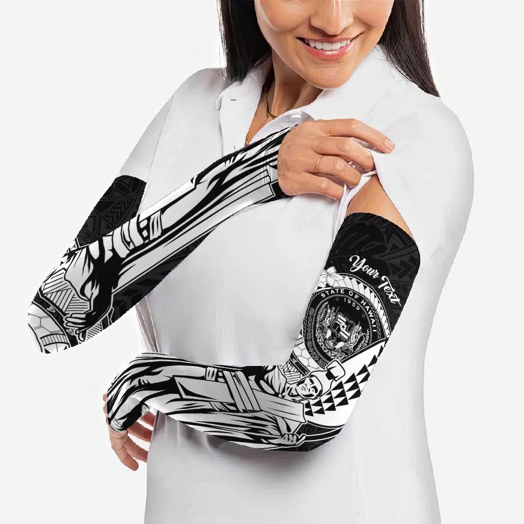 Personalized Hawaii King Kamehameha Arm Sleeves Flag Polynesian Pattern LT01 - Polynesian Pride