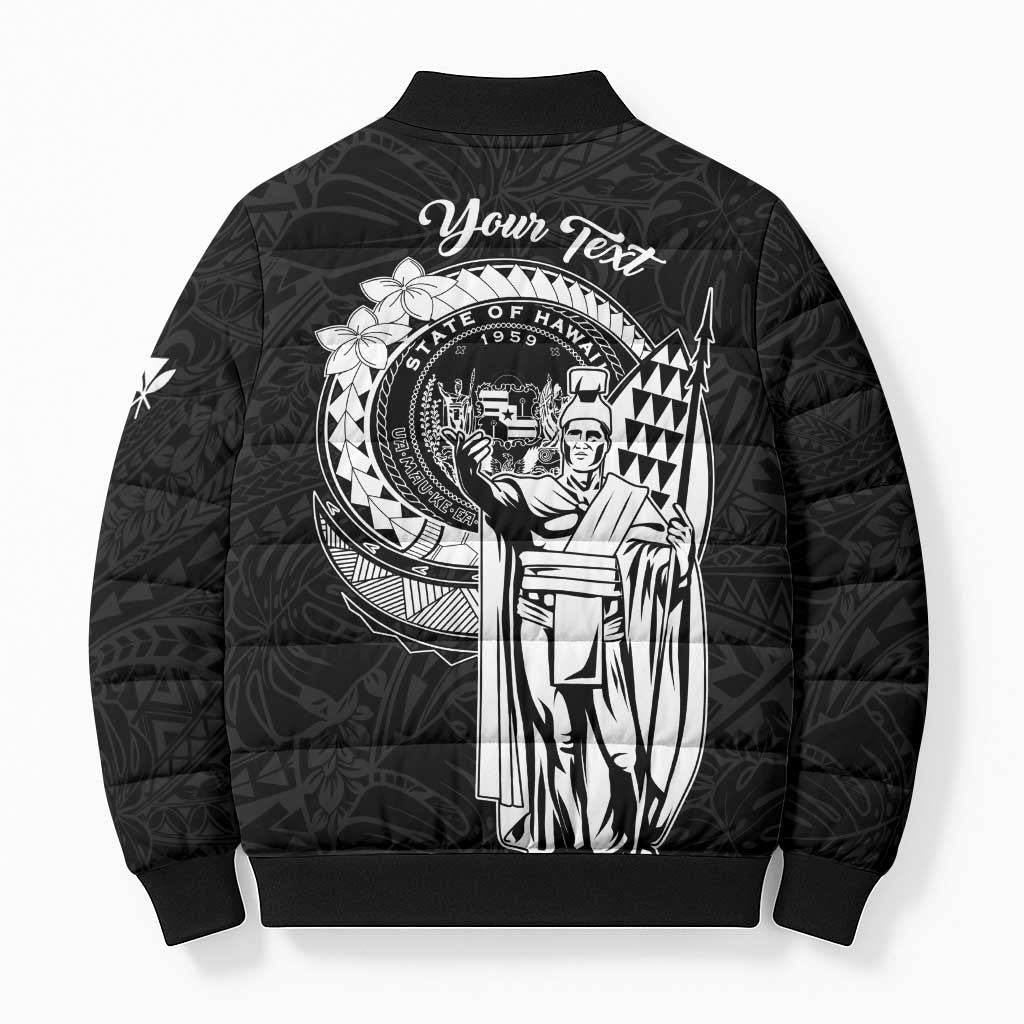 Personalized Hawaii King Kamehameha Bomber Puffer Jacket Flag Polynesian Pattern LT01 - Polynesian Pride