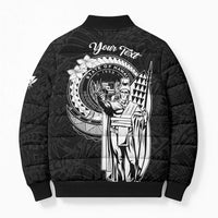 Personalized Hawaii King Kamehameha Bomber Puffer Jacket Flag Polynesian Pattern LT01 - Polynesian Pride