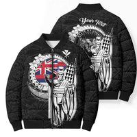 Personalized Hawaii King Kamehameha Bomber Puffer Jacket Flag Polynesian Pattern LT01 - Polynesian Pride