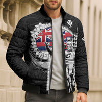 Personalized Hawaii King Kamehameha Bomber Puffer Jacket Flag Polynesian Pattern LT01 - Polynesian Pride