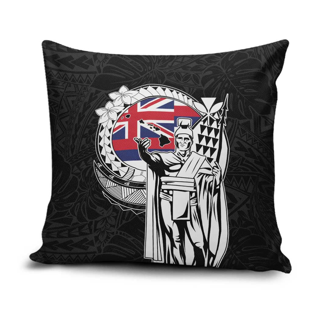 Hawaii King Kamehameha Pillow Cover Flag Polynesian Pattern LT01 Black - Polynesian Pride