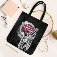 Hawaii King Kamehameha Tote Bag Flag Polynesian Pattern LT01 Black Strap One Size Black - Polynesian Pride