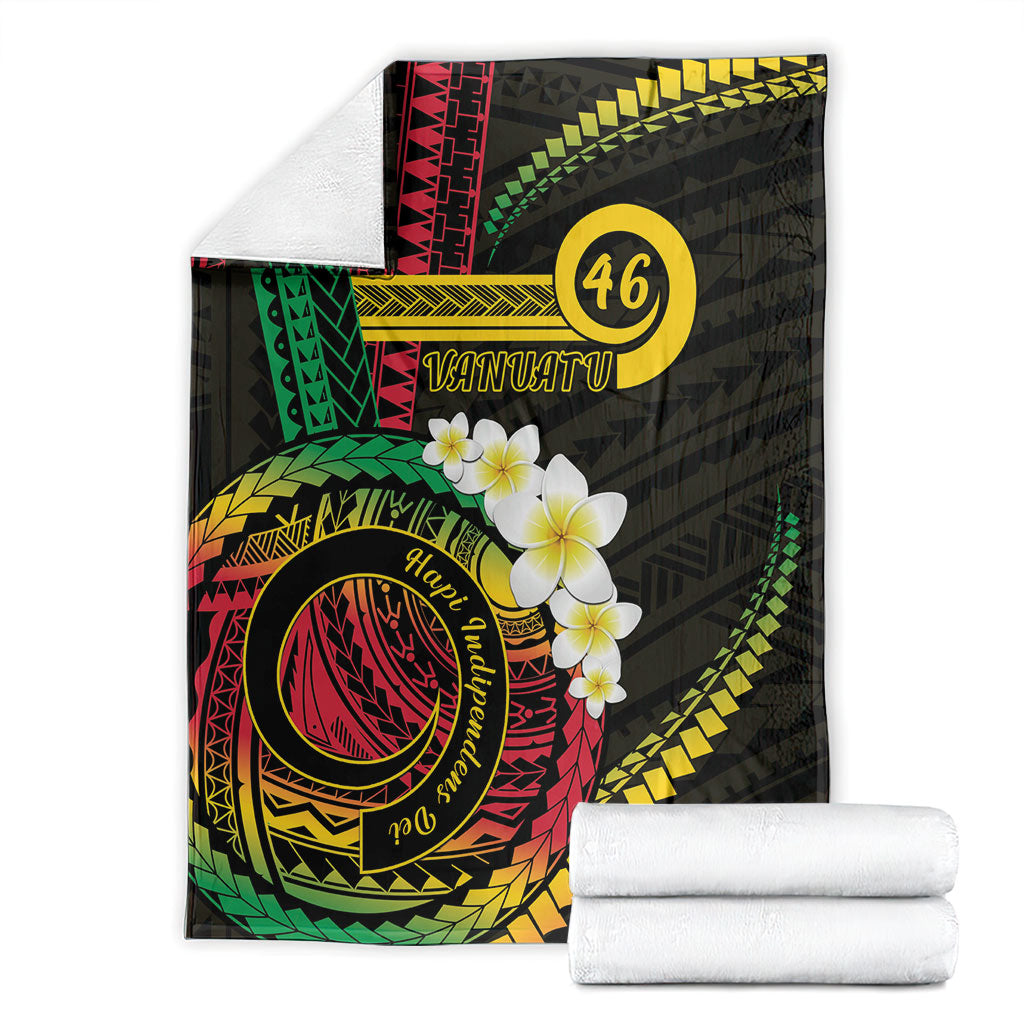 Vanuatu Independence Day Blanket Yumi 46th Hapi Indipendens Dei LT01 - Polynesian Pride