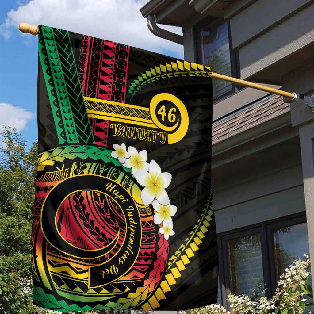 Vanuatu Independence Day Garden Flag Yumi 46th Hapi Indipendens Dei LT01 - Polynesian Pride