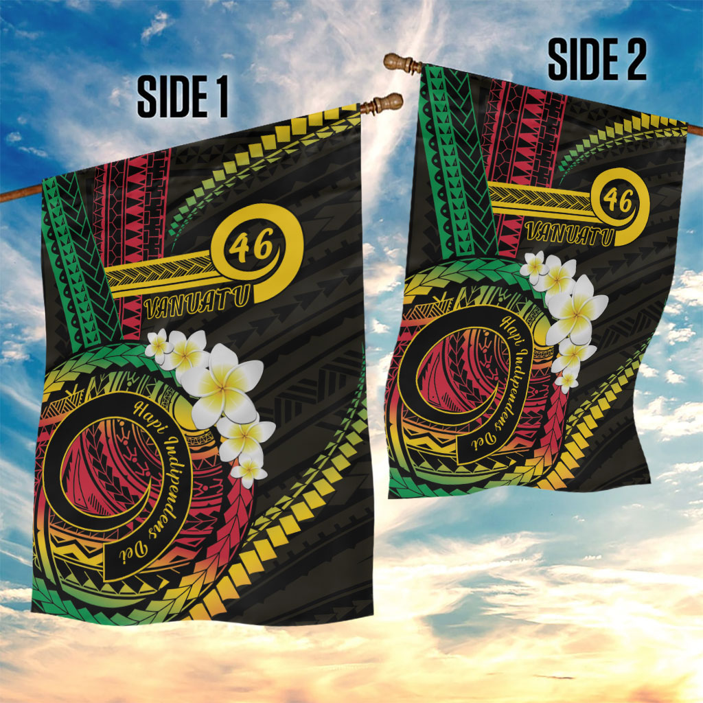 Vanuatu Independence Day Garden Flag Yumi 46th Hapi Indipendens Dei LT01 - Polynesian Pride