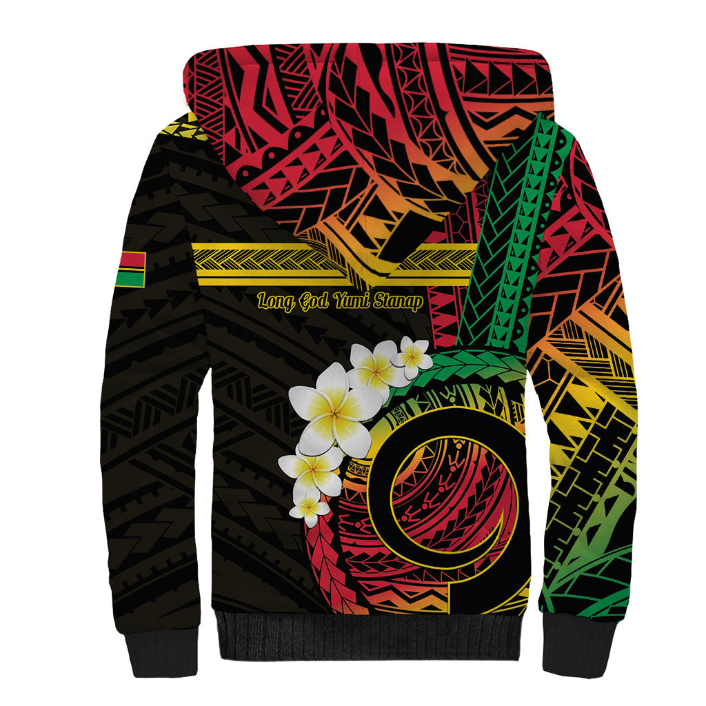Vanuatu Independence Day Sherpa Hoodie Yumi 46th Hapi Indipendens Dei LT01 - Polynesian Pride