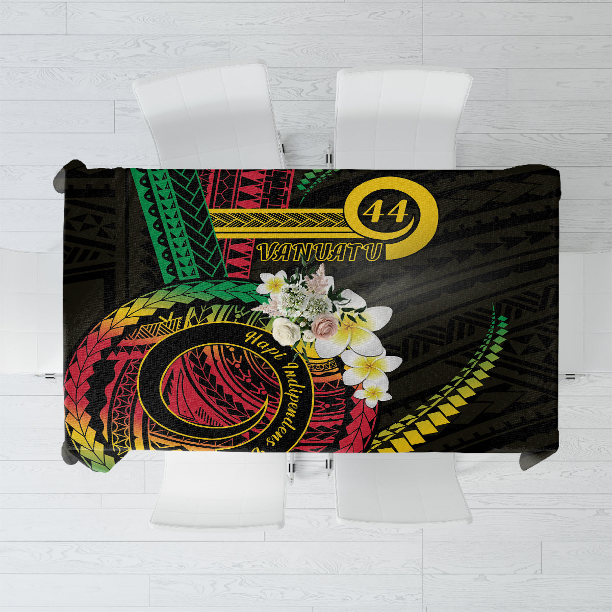 Vanuatu Independence Day Tablecloth Yumi 44th Hapi Indipendens Dei