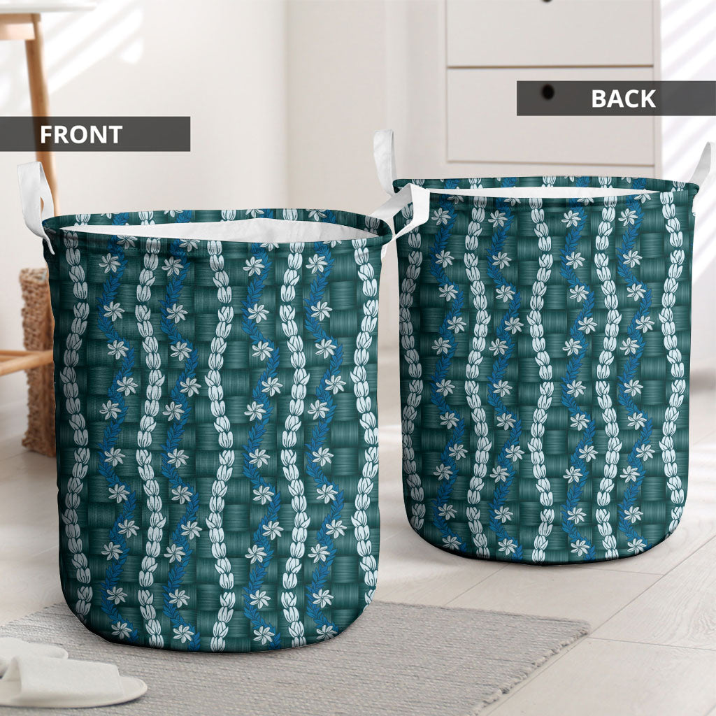 Pikake Maile Tiare Lei Laundry Basket Polu Lauhala Pattern LT01 - Polynesian Pride