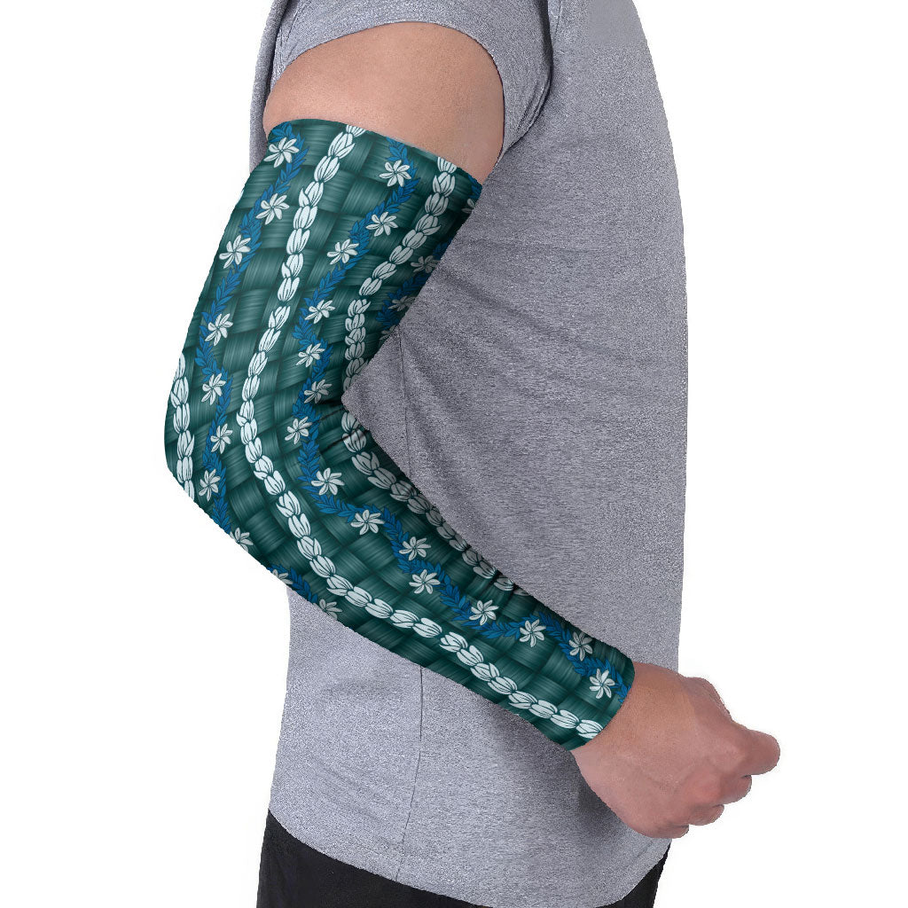 Pikake Maile Tiare Lei Arm Sleeves Polu Lauhala Pattern LT01 - Polynesian Pride