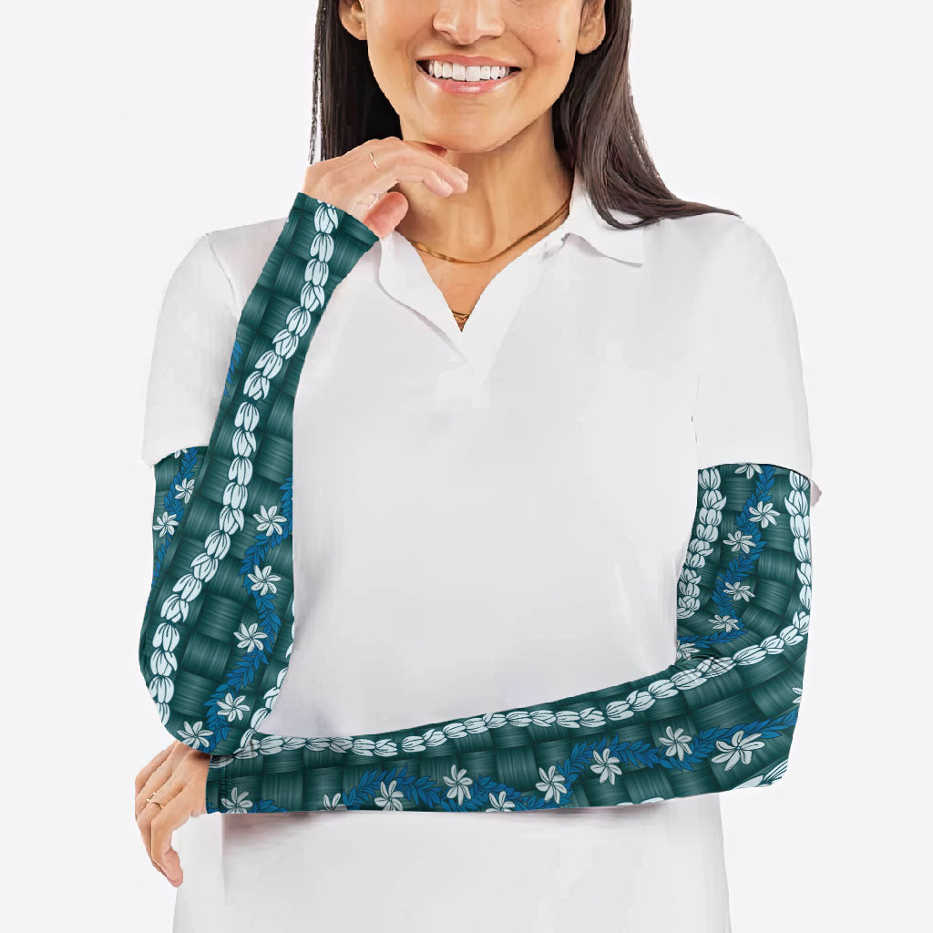 Pikake Maile Tiare Lei Arm Sleeves Polu Lauhala Pattern LT01 - Polynesian Pride