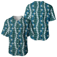 Pikake Maile Tiare Lei Baseball Jersey Polu Lauhala Pattern LT01 - Polynesian Pride